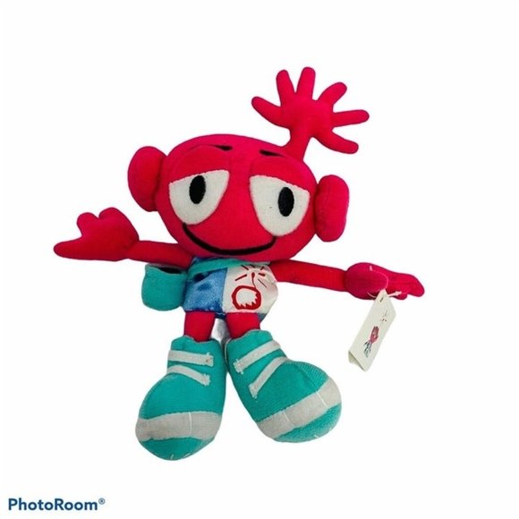 Vintage Primeco Cell Phone Pink Mascot Alien Plush Promotional 1999 Pink Toy 8" - Picture 1 of 6